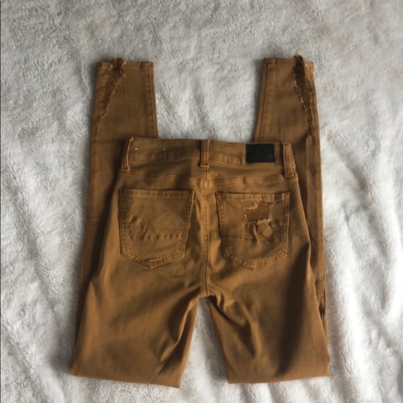 American Eagle Mustard Colored Hi-Rise Jeggings - Picture 6 of 7